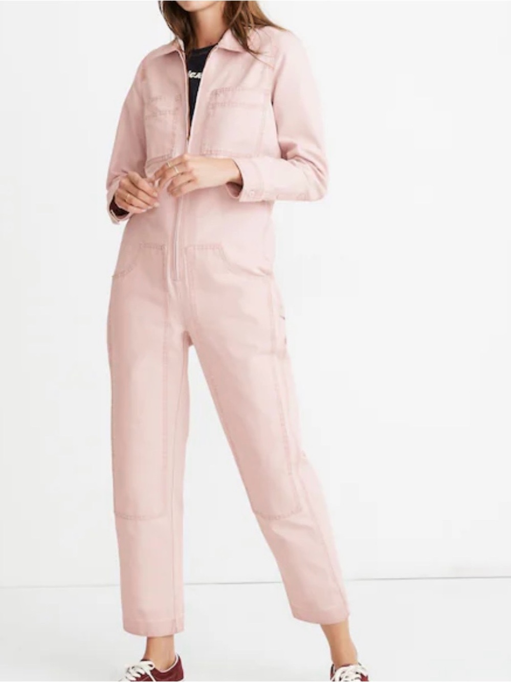 Madewell x Dickies Zip Coverall Jumpsuit – Light Pink, Limited-Edition/Sold Out